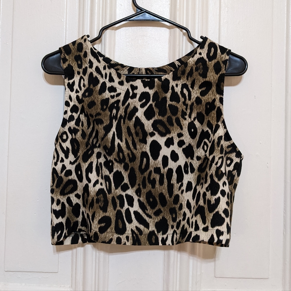 LUSH Cheetah Print Crop Top